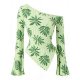 Women's Knit Drawstring Top - Bell Sleeves Irregular Hem Sexy