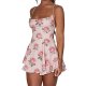 Sexy Backless Pleated Women's Dress - Summer Double-Layer Slim-Fit Sleeveless Mini